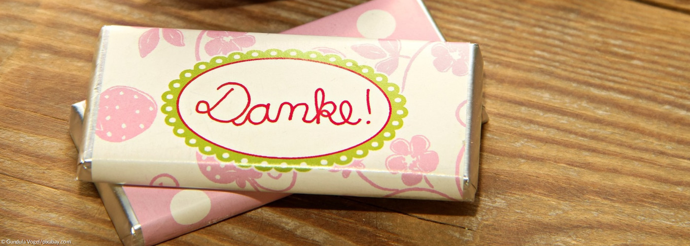 Schokolade mit DANKE